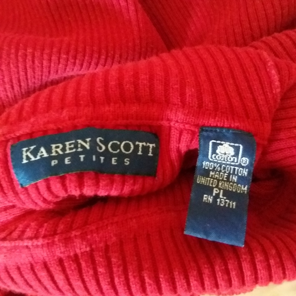 Red Turtle Neck Sweater - Picture 4 of 6